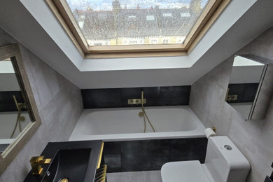 Design ideas for a contemporary bathroom in London.