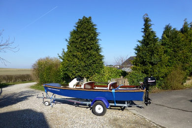 Custom built boat crafted from plywood