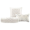 Madison Park Laurel 7 Piece Tufted Comforter Set in White
