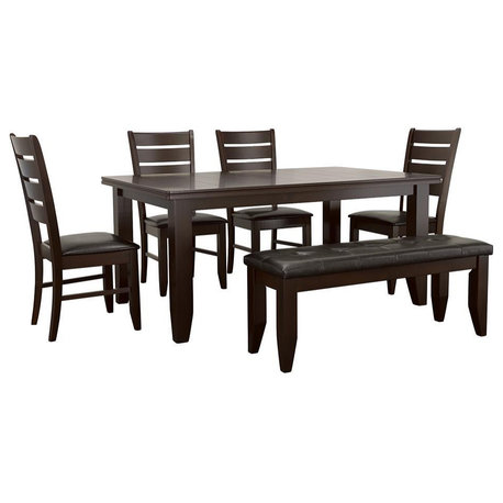 Dalila Dining Room Set Cappuccino and Black