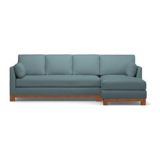 Avalon 2-Piece Sectional Sofa, Cloud Velvet, Chaise on Right