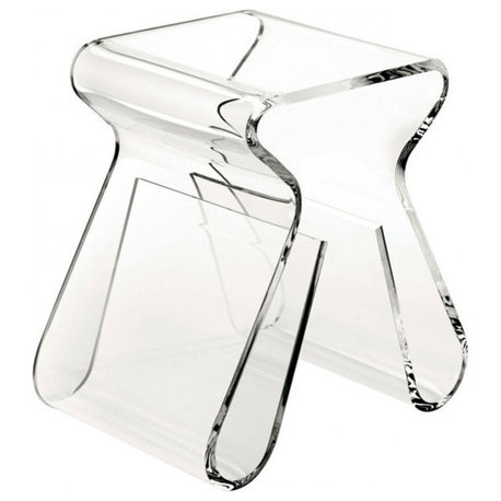 Umbra Magino Stool With Magazine Rack, Clear - 322720-165