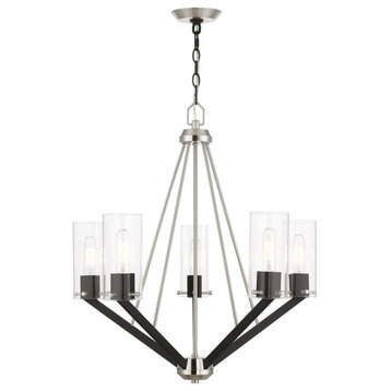 5 Light Chandelier In Transitional Style-27.75 Inches Tall and 26 Inches