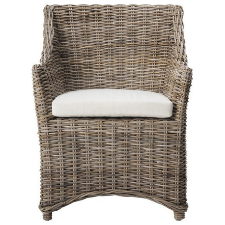 Richie Rattan Arm Chair Brown/ White