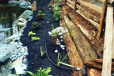 Photo of a rustic landscaping in Vancouver.
