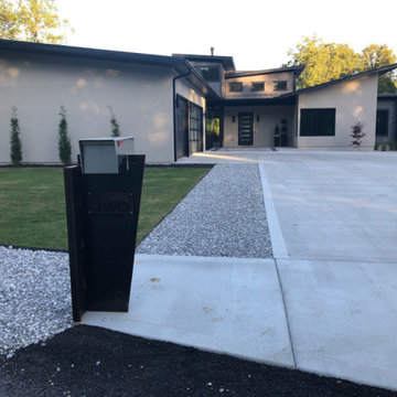 Custom Steel Fire Pit and Mailbox