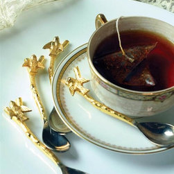 Just a Swallow Gilded Bird Teaspoons - Spoons