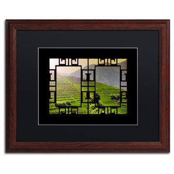 Philippe Hugonnard 'Rice View V' Art, Wood Frame, Black Matte, 20"x16"