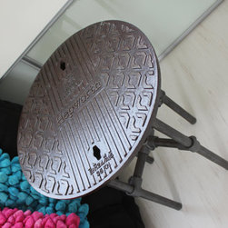 Lefton Reclaimed Manhole Cover Side Table - Side Tables & End Tables