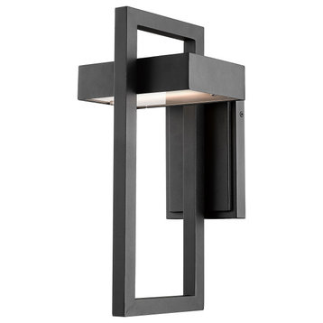 Luttrel Collection 1 Light Outdoor Wall Sconce in Black Finish