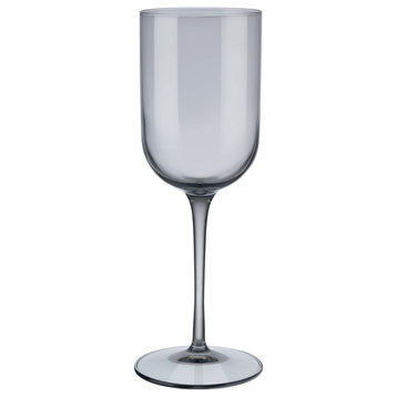 Fuum White Wine Glasses, Set of 4, Smoke
