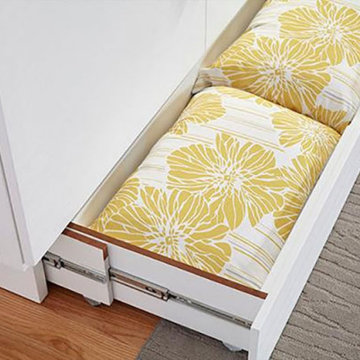 Cabinet Bed Extending Drawer in White