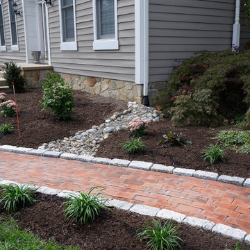 Front entrance walkways and landscape plantings