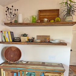 Live Edge Walnut Floating Shelf - Display And Wall Shelves 