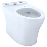 Toto - Toto Aquia IV Elong Skirted Toilet With CeFiONtect Cotton White, CT446CUG#01 - The TOTO Aquia IV Elongated Skirted Toilet Bowl with CeFiONtect is designed for use with the Aquia IV tank. The skirted design conceals the trapway, which enhances the elegant look of the toilet and adds an additional level of sophistication. Skirted design toilets also minimize the need to reach behind the bowl to clean the nooks and crannies of the exterior trapway. When paired with its tank, the Aquia IV features TOTO's DynaMax Tornado Flush, utilizing a 360 degree cleaning power to reach every part of the bowl. This version of the Aquia IV includes CeFiONtect, a layer of exceptionally smooth glaze that prevents particles from adhering to the ceramic. This feature, coupled with the DynaMax Tornado Flush, assists to reduce the frequency of toilet cleanings, minimizing the usage of water, harsh chemicals, and time required for cleaning. The enhanced design of the Aquia IV inner bowl reduces water flow resistance and turbulence, resulting in a quieter flush. When paired with its tank, the Aquia IV meets the standards for EPA WaterSense, and California's CEC and CALGreen requirements. The Aquia IV comes ready for install into a 12" rough-in, but may be adapted for a 10" or 14" rough-in with the purchase of a separately sold adapter. Additional items needed for installation and use must be purchased separately: ST446EM or ST446UM tank, wax ring, toilet mounting bolts, water supply lines, and toilet seat.