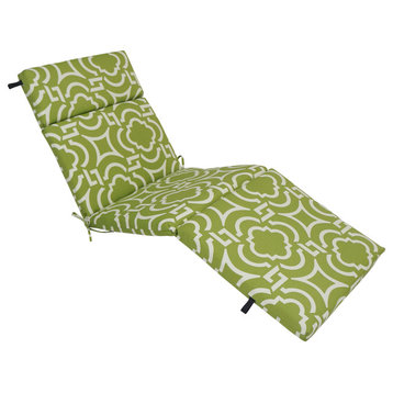 72"X24" Polyester Outdoor Chaise Lounge Cushion, Carmody Kiwi