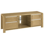 Bentley Designs - Casa Oak Wide Entertainment Unit - Casa Oak Wide Entertainment Unit has a distinctive and European-influenced design to offer the perfect balance of contemporary Styling with the much needed practicality and versatility demanded of the modern home.