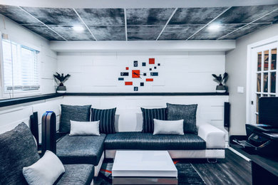 Inspiration for a modern family room remodel in Toronto