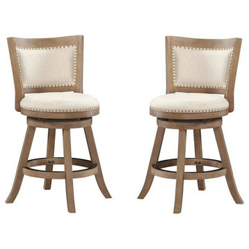 Boraam 76524 Melrose Counter Height Stools, 24", Driftwood, Set of 2