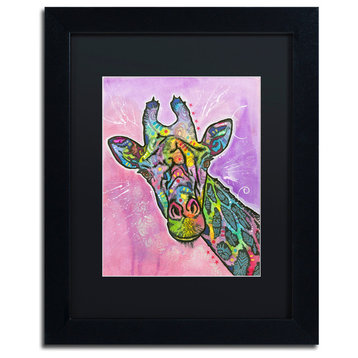Dean Russo 'Giraffe' Framed Art, 11x14, Black Frame, Black Mat