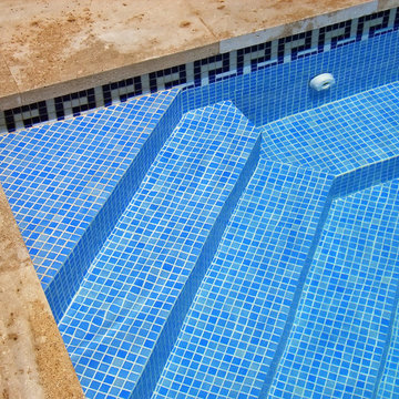Swimming Pool Greek Key Mosaic Tile