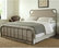 Dahlia Snap Bed With Upholstered Headboard, Aged Iron, Full