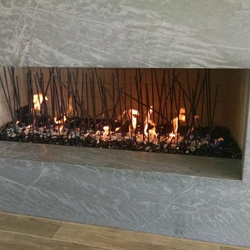 Custom Ribbon Fireplaces