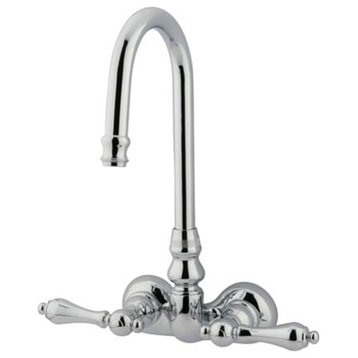 Elements Of Design DT0721AL Double Handle Wall Mounted Clawfoot - Chrome