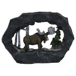 Standing Moose Sculpture Rustic Decorative Objects And Figurines By Lodgeandcabins Houzz