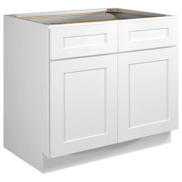 Brookings Wood Base Cabinet in White 36-Inch by 24-Inch by 34.5-Inch