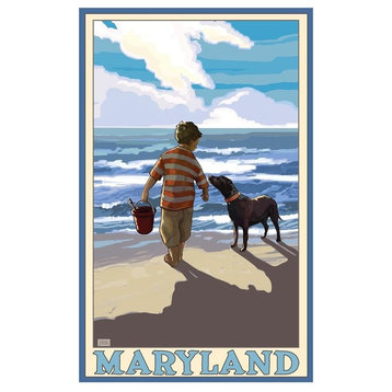 Joanne Kollman Maryland Boy Dog East Art Print, 12"x18"
