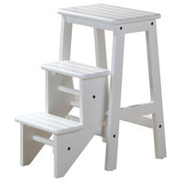 Boraam 24" Stationary Counter Step Stool, White