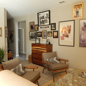 Contemporary Living area with Southwest flair.