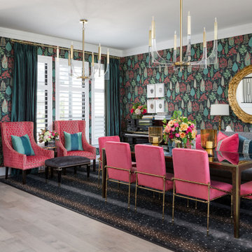 Bold And Colorful Living Room Fulshear TX