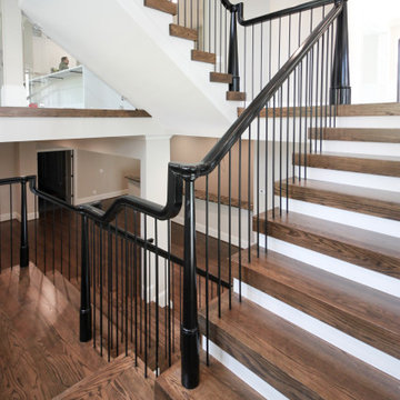 89_Eclectic and Edgy Staircase in French Contemporary Residence, McLean VA 2210