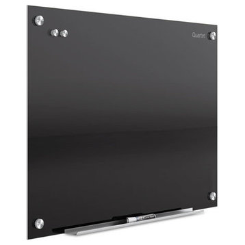 Infinity Magnetic Glass Marker Board, 36x24, Black