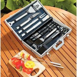Mr. Bar-B-Q 30 Piece Stainless Steel BBQ Tool Set - Grill Tools & Accessories