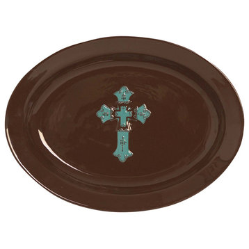 Cross Serving Platter Turquoise