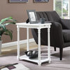 Convenience Concepts French Country Regent End Table in White Wood Finish