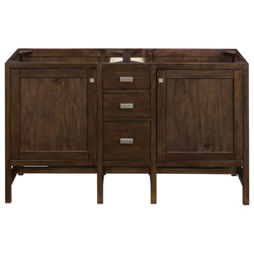 Addison 60" Double Vanity Cabinet, Mid Century Acacia