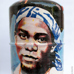 Bouteilles de gaz "Basquiat" - Sculpture