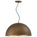 Savoy House - Sommerton 3 Light Pendant, Rubbed Bronze/Gold Leaf - Savoy House's Sommerton showcases a big, bold rubbed bronze shade that is finished in gold leaf on the inside, creating a stunning metallic shine.