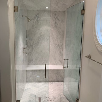 Hudson White ThinSlabz Shower