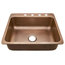 Rosa 25" Drop-in Copper Kitchen Sink, Bridge Faucet and Disposal Drain