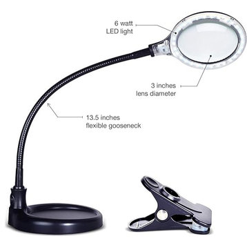 LightView Pro Flex 2 in 1 Magnifying Desk Lamp
