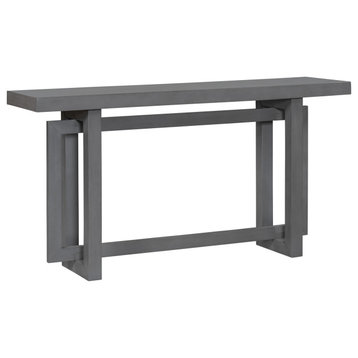 TATEUS Contemporary Console Table, Extra Long Entryway Table for Entryway, Dark Gray