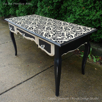 Classic Damask Stencil Projects