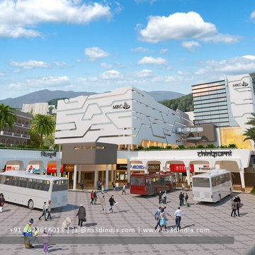 3D Modern Architecture Exterior Design, Day View, Affordable 3D RENDERING