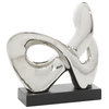 Contemporary Silver Polystone Sculpture 57171