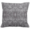 Mini Zebra Organic Pillow Cover, Dark Gray/Natural, 18x12